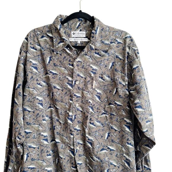 Columbia Fly Fishing Outdoor Cotton Long Sleeve Button Up Shirt - Picture 2 of 6
